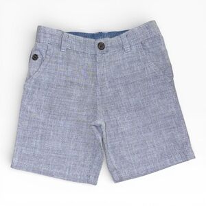 Target Boys Gray Chambray Shorts Size 7 Adjustable Waist Cotton Uniform Style